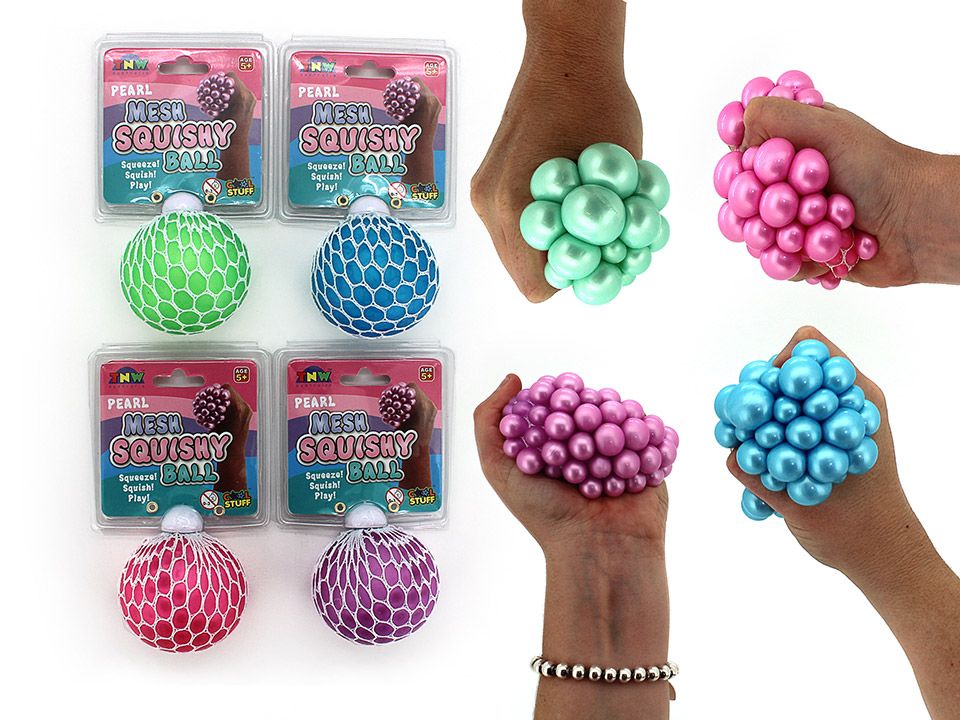 Squeeze 60mm Pearl Pus Ball - Assorted