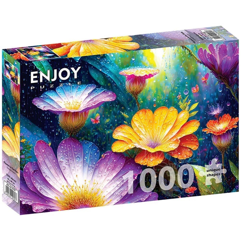 Enjoy Flowers in the Rain 1000pc Jigsaw Puzzle