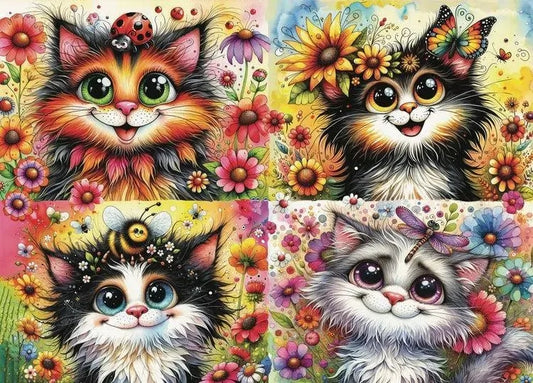 JaCaRou Cat-Titude Squad 1000pc Jigsaw Puzzle
