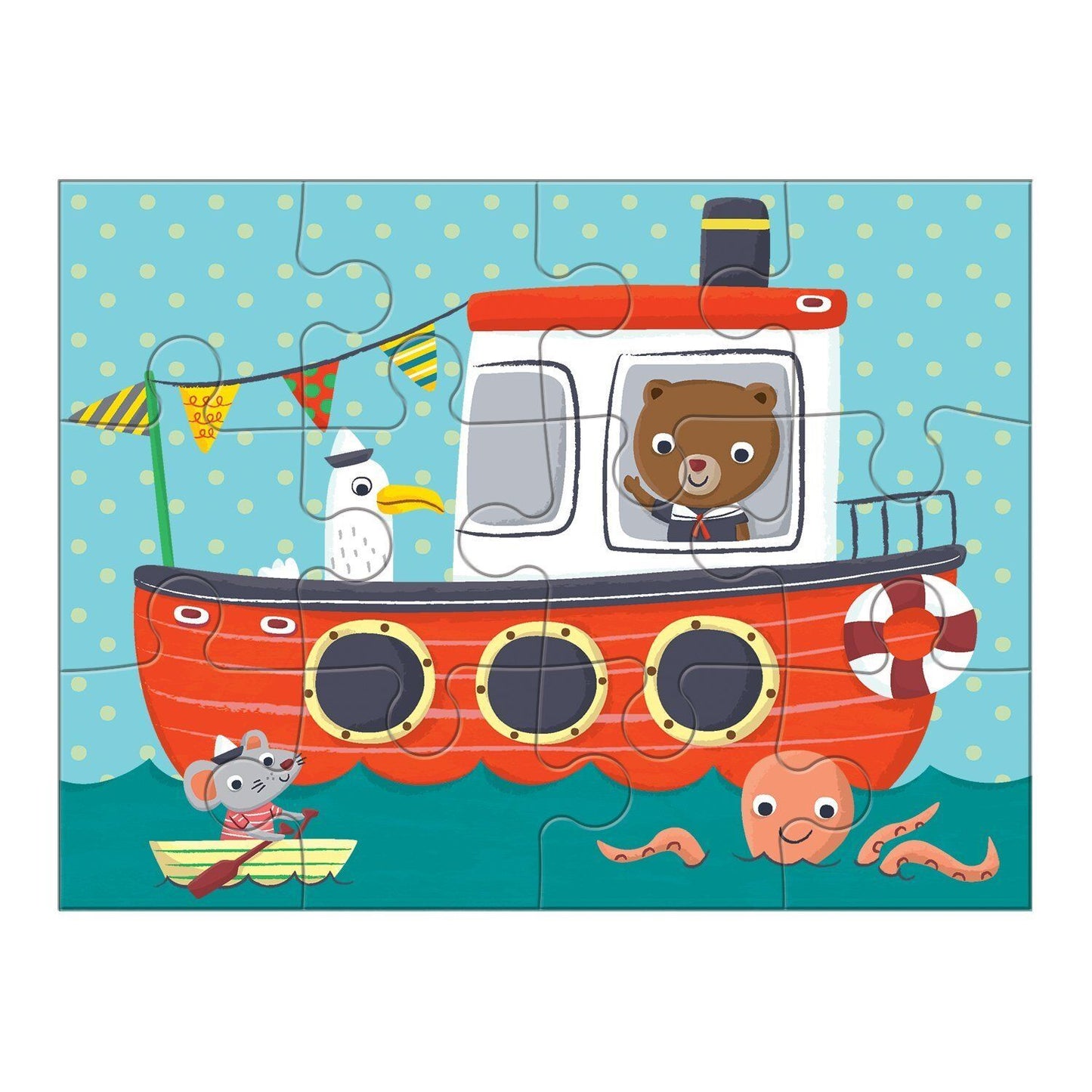 Mudpuppy 4 in A Box Puzzle - Transport