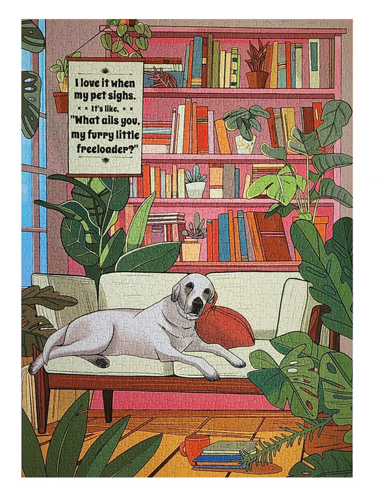 Ellembee Gift Love It When My Pet Sighs | Furry Little Freeloader 1000pc