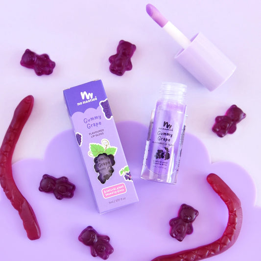No Nasties Natural Kids Lip Gloss Wands - Gummy Grape