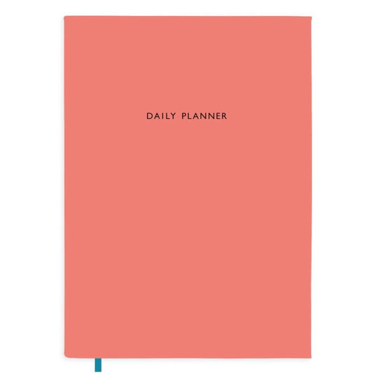 A5 Soft Cloth Cover Daily Planner - Coral