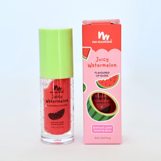 No Nasties Natural Kids Lip Gloss Wands - Juicy Watermelon