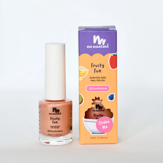No Nasties Scented Scratch Off Nail Polish - Fruity Fun Shimmery Peach