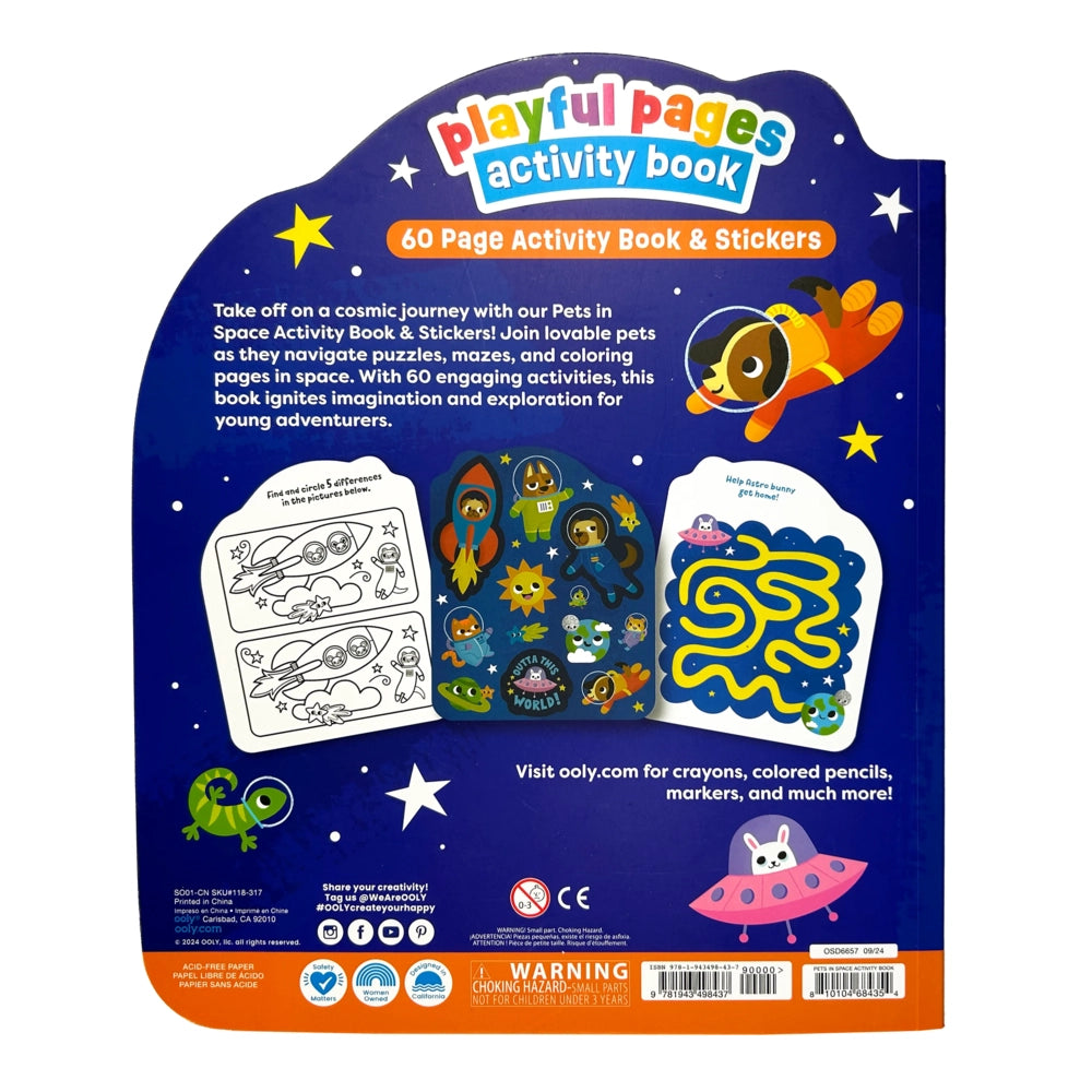 Ooly Playful Pages Activity Book – Pets in Space