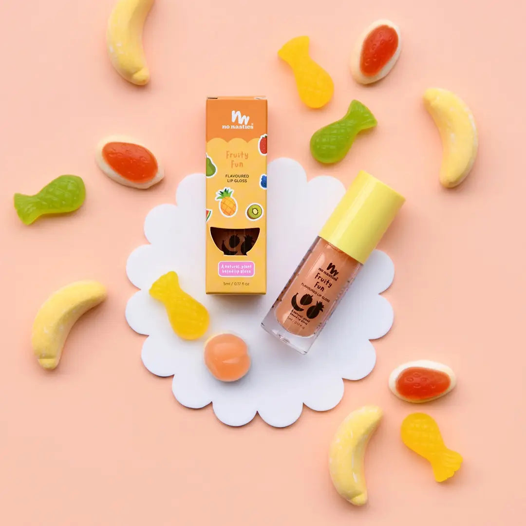 No Nasties Natural Kids Lip Gloss Wands - Fruity Fun
