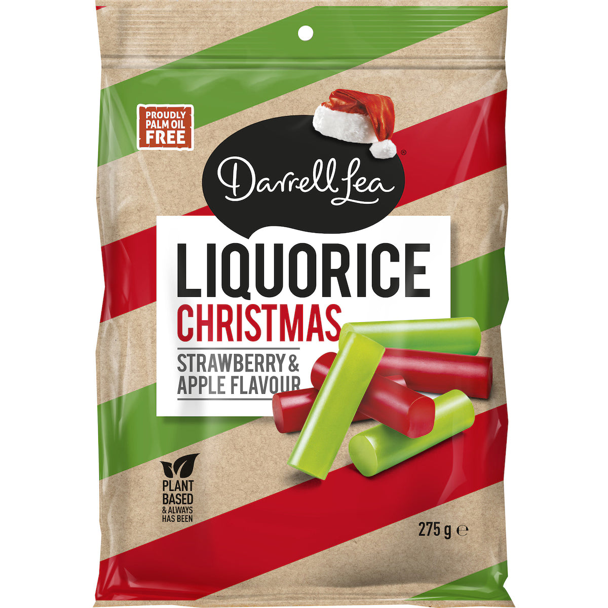 Darrell Lea Christmas Liquorice Strawberry & Apple Flavour 275g