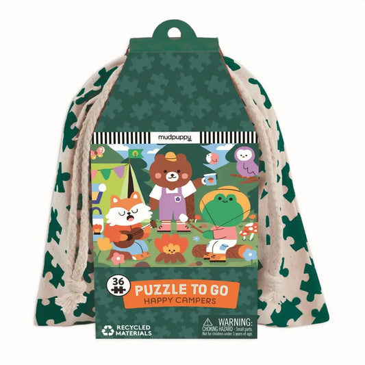Mudpuppy 36 Pc To Go Puzzle - Happy Camper