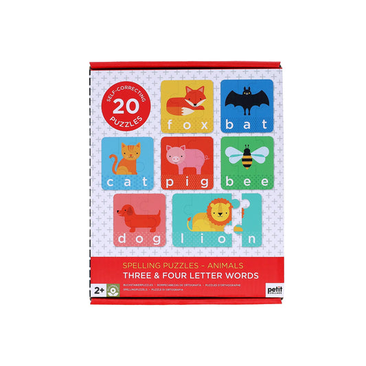 PETIT COLLAGE Spelling Puzzles - Animals Multi-Coloured