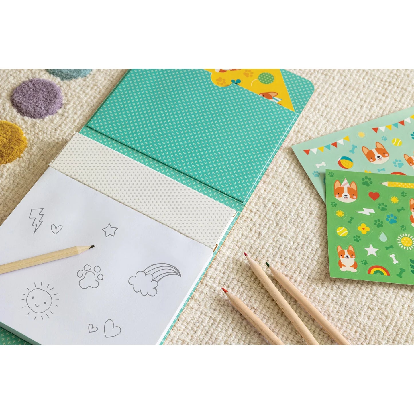 Petit Collage Carry-Along Sketch Kit - Corgi Orange
