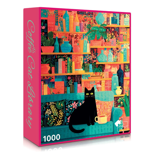 Final Piece Puzzles No. 12 - Coffee Cat Library