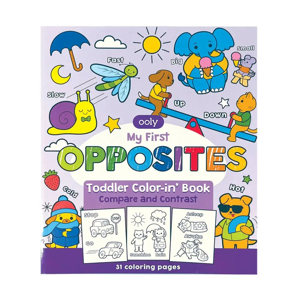 Ooly Colour-in' Book Toddler - Opposites