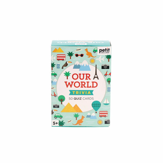 Petit Collage Trivia Card - Our World Multi-Coloured