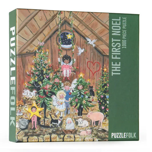 Puzzlefolk The First Noel 1000 Piece Christmas Nativity Puzzle