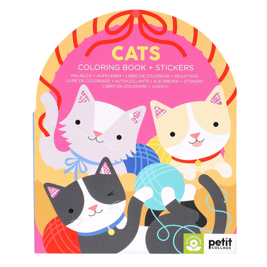 Petit Collage Colouring Book with Sticker - Cats