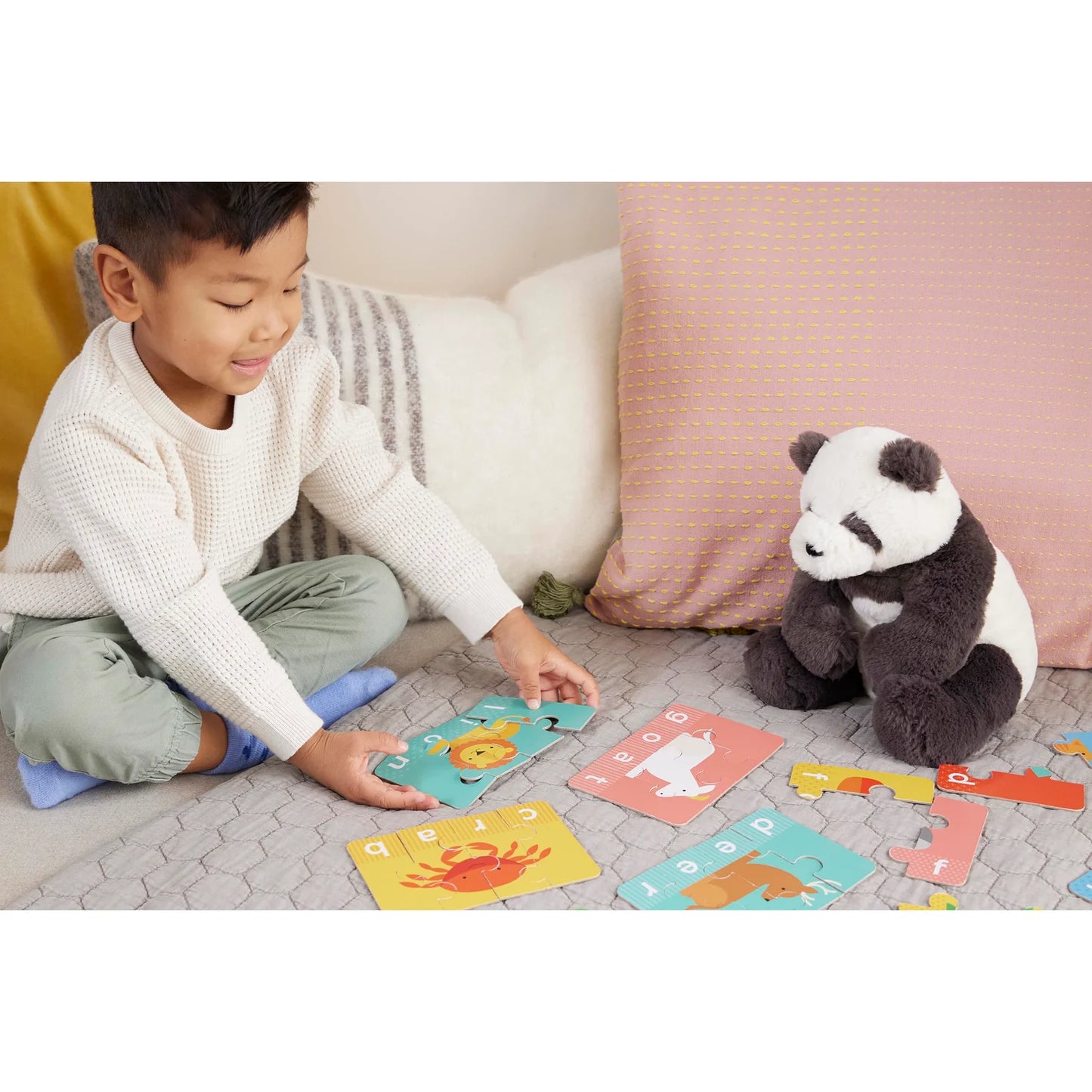 PETIT COLLAGE Spelling Puzzles - Animals Multi-Coloured