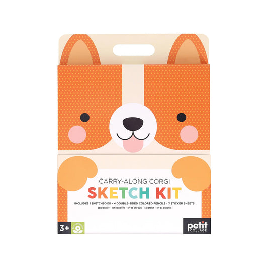 Petit Collage Carry-Along Sketch Kit - Corgi Orange