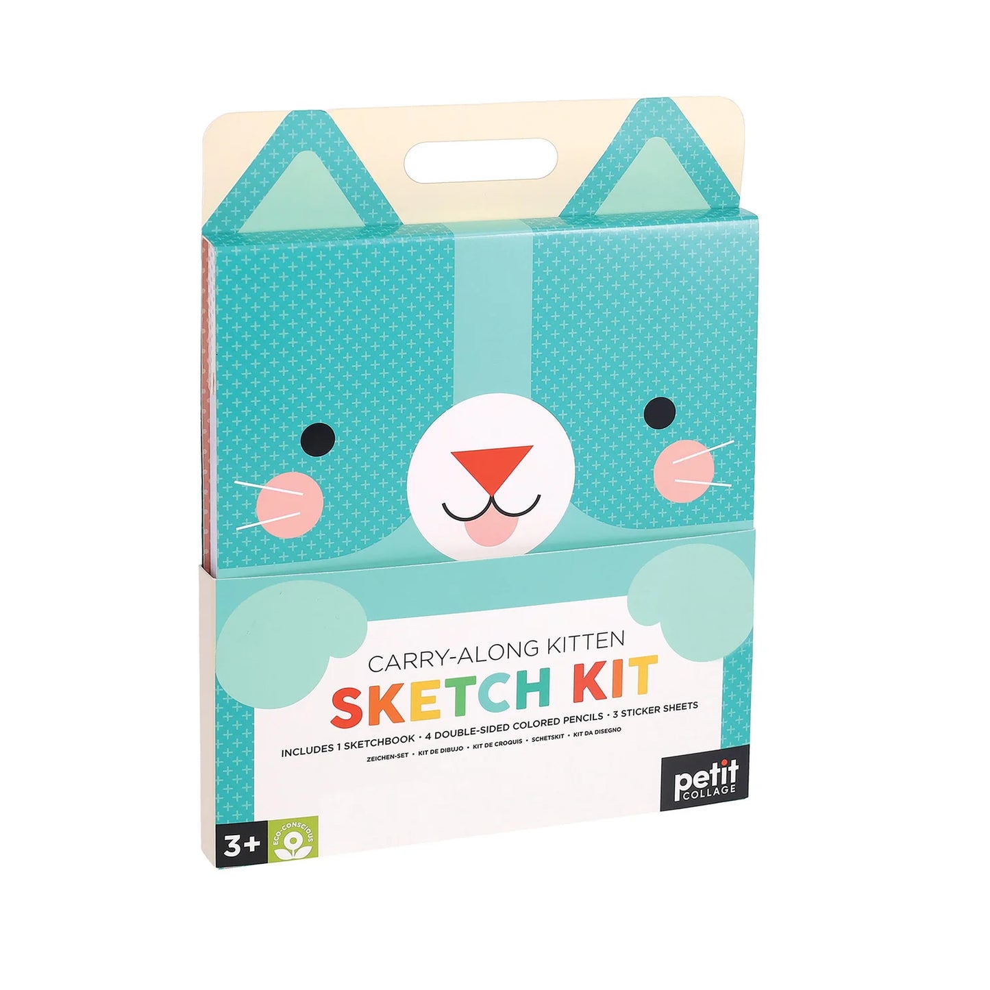 Petit Collage Carry-Along Sketch Kit - Kitten Blue