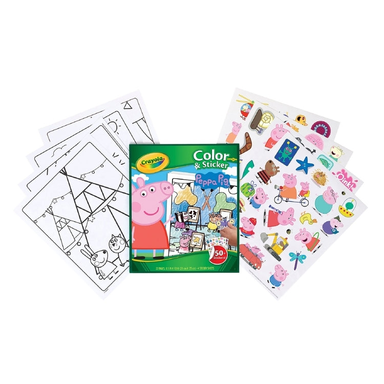 Crayola Peppa Pig Colour & Sticker Book