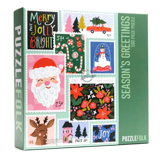 Puzzlefolk Season's Greetings 500 Piece Christmas Puzzle