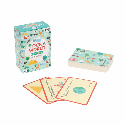 Petit Collage Trivia Card - Our World Multi-Coloured