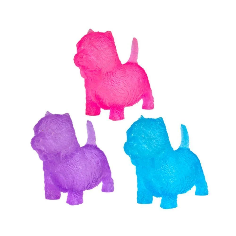Smooshos Super Squeeze Glow in the Dark White Terrier Assorted
