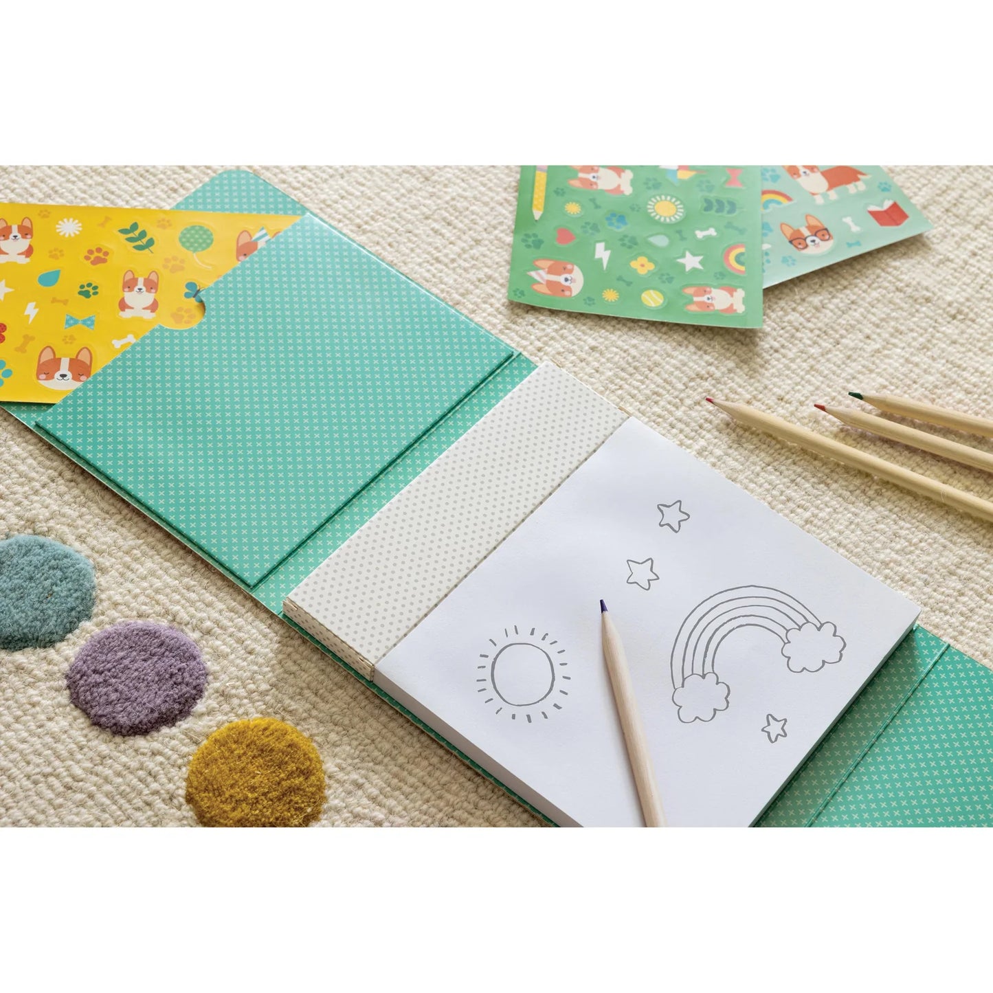 Petit Collage Carry-Along Sketch Kit - Corgi Orange